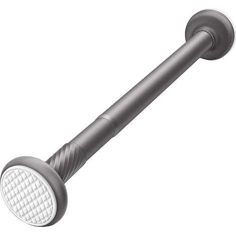 Barra de armario extensible, de 70 a 120 cm, ajustable para colgar ropa, cortinas, etc., ideal para dormitorios, color gris.