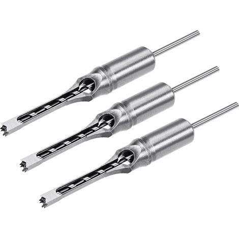 3pcs Mèche À Trou Carré 5/16"(8mm) Mortaiseuse Creuse (1/5)