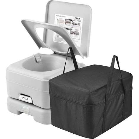 VEVOR Toilette Portatile da Campeggio 430 x 340 x 300 mm Toilette da Viaggio a Prova di Perdite e Inodore con Serbatoio di Scarico da 12 L Vasino Porta per Auto da Campeggio per Adulti e Bambini (1/5)