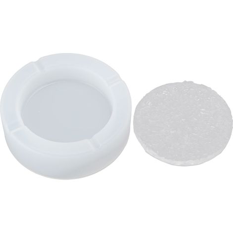Moule à cendrier en silicone DIY, base ronde avec surface miroir, coffret de stockage pour résine époxy cristal, lot de 1 (1/5)