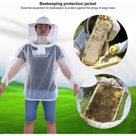 Veste d'apiculteur professionnelle transparente, combinaison de protection avec capuche (1/5)