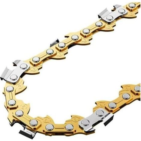 pair Chaîne de tronçonneuse 10 pouces, calibre 10, pas LP 3/8\", 40 maillons d'entraînement, compatible avec Poulan, Kobalt, Echo, Ego, Greenworks et modèles, jaune (1/3)