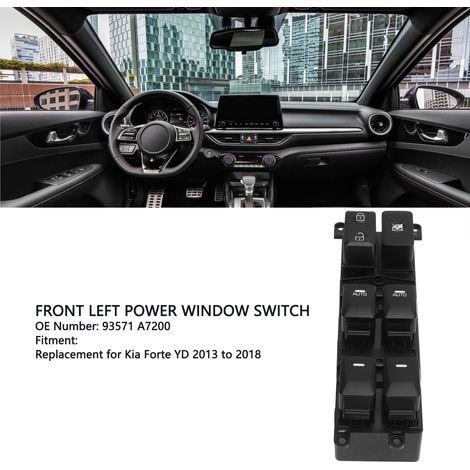Elektrischer Fensterheberschalter vorne links 93571 A7200 – Fensterheberschalter Fahrerseite, kompatibel mit Kia Forte YD 2013-2018 (1/4)
