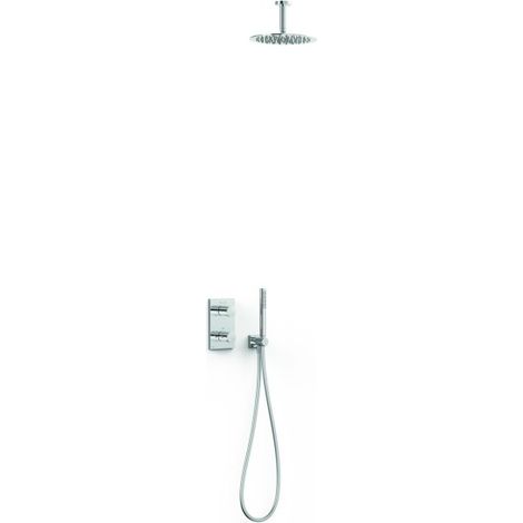 Kit robinet thermostatique encastré 2 voies pour douche Therm-box Chrome - TRES 06235003