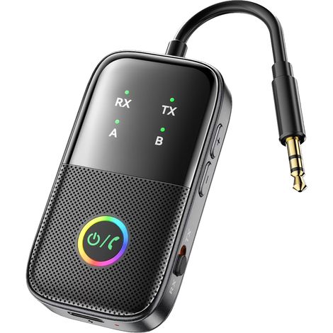 A5 Pro Bluetooth-Sender/Empfänger, 2-in-1-Adapter für Flugzeuge, Fernseher, Fitnessstudios – Kompatibel mit AirPods, geringe Latenz und HD-Audio (1/5)