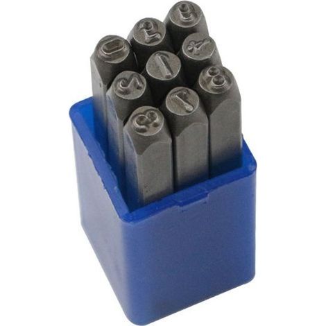 Jeu de 2mm Poinçons à Frapper Tampon en Acier au Carbone pour Metal, Cuir, Bois, Bijoux(Number)