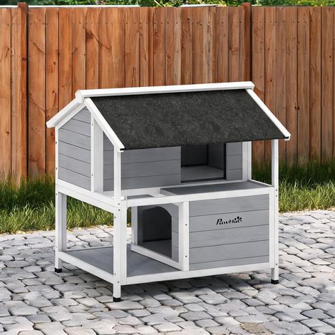 Maison pour chat en tannenholz tissu Oxford 80 x 93,2 x 95,2 cm (1/5)