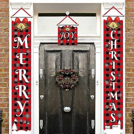 Weihnachts-Hängedekorationen für Zuhause, drinnen und draußen, Wanddekoration für die Haustür (1/3)