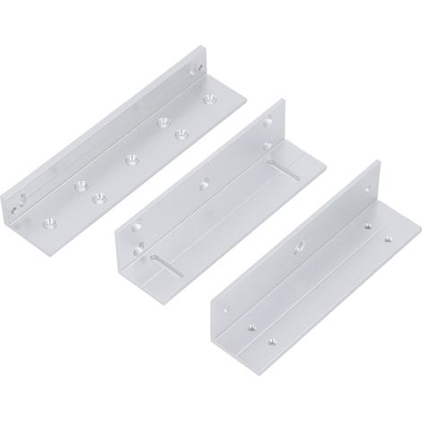 Kit de supports Z et L pour serrure électromagnétique 180 kg force de maintien 168 mm alliage d'aluminium pour porte à ouverture intérieure (1/5)