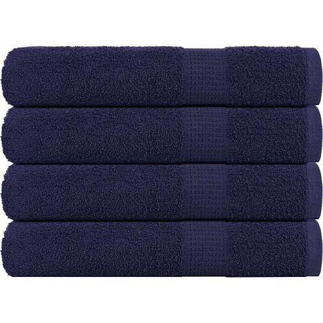vidaXL Toallas FROGN 4 uds azul marino 100x200 cm 360 g/m² (1/5)