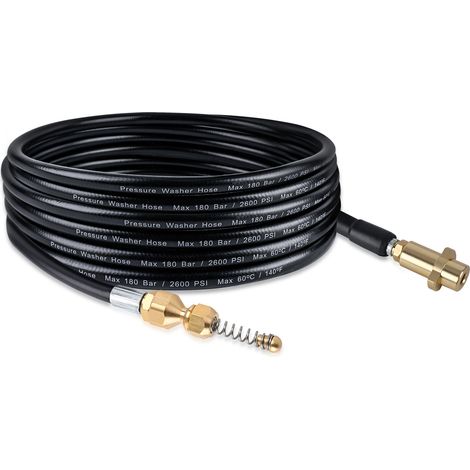 Débouche Canalisation 15M - Nettoyeur de Drains et de Tubes - Accessoires pour Nettoyeur Haute Pression (1/5)