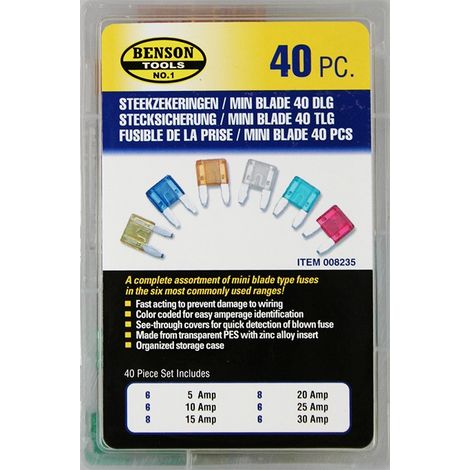 Set mit 40 Mini-Autosicherungen