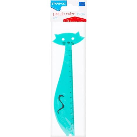 Plastiklineal 15 cm Katze
