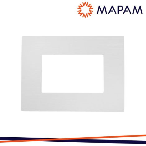 PLACCA TECNOPOLIMERO SPAZZOLATO M5003SL-1 JOY 3P BIANCO (1/2)