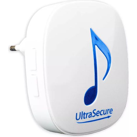 Ultra Secure – Carillon sans fil 600 mètres – 35 mélodies – Volume réglable – Compatible gamme DA600+ – Installation sur prise secteur