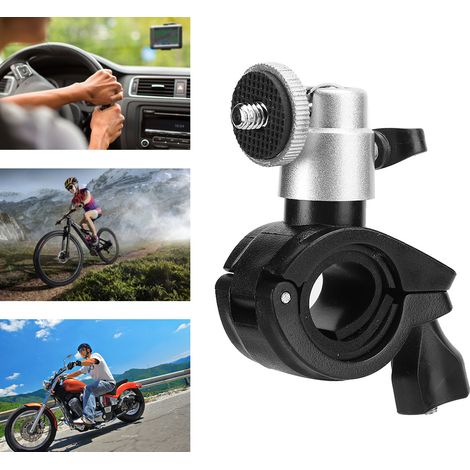 Support de Caméra Rétroviseur, Fixation pour Dash Cam, Monture Universelle Caméra de Voiture, Support Métallique Argenté (1/3)