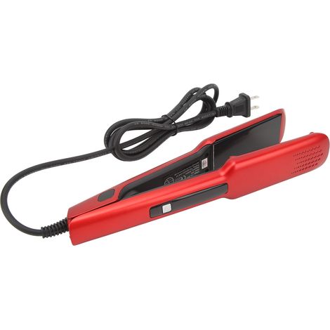 Boucleur à cheveux 2-en-1 : fer à friser et lisser électrique, chauffe rapide, prise US 110-220V, rouge (1/5)
