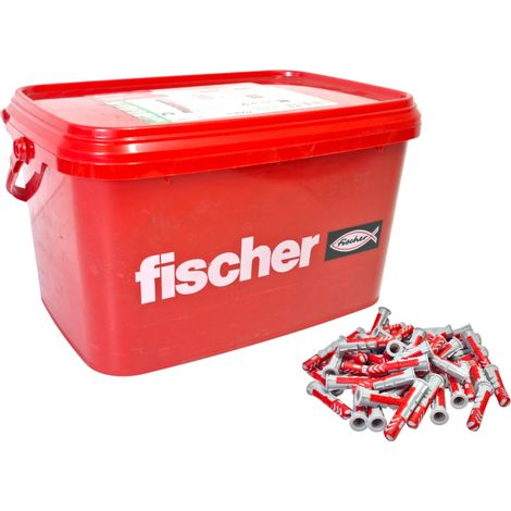 Chevilles plastique Fischer DuoPower 6 mm 30 mm gris clair (1/5)