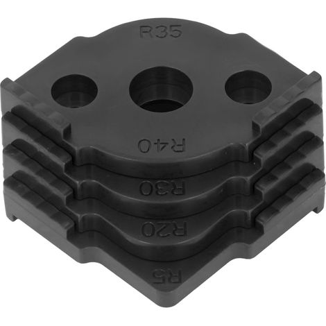 Gabarit de rayon de 4 pièces pour défonceuse, en ABS résistant à l'usure, pour le travail du bois. Gabarit d'angle à rayon demi-arrondi, positionneur noir. (1/5)