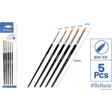 BeBasic Rundpinsel, 5er-Set S044 (1/2)