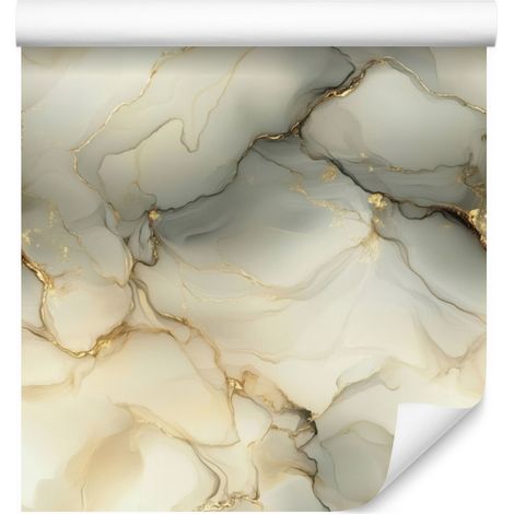 Papier peint beige, crème et marron pour salon et chambre 50x1000 cm (1/5)