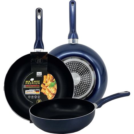 MA MAISON MR CHEF PREMIUM SALTAPASTA CM.28 ANTIADERENTE IN ALLUMINIO CUCINA TRADIZIONALE E INDUZIONE (1/5)