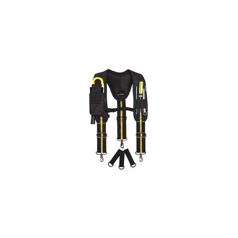 Ceinture de sac à outils, Taille de poche à outils en forme de Y ceinture à outils robuste multi poches kit de taille d'outil de matériel de suspension de travail d'électricien pour les techniciens (1/5)