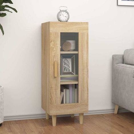vidaXL Buffet ChĂȘne sonoma 34,5x34x90 cm Bois d'ingĂ©nierie (1/5)