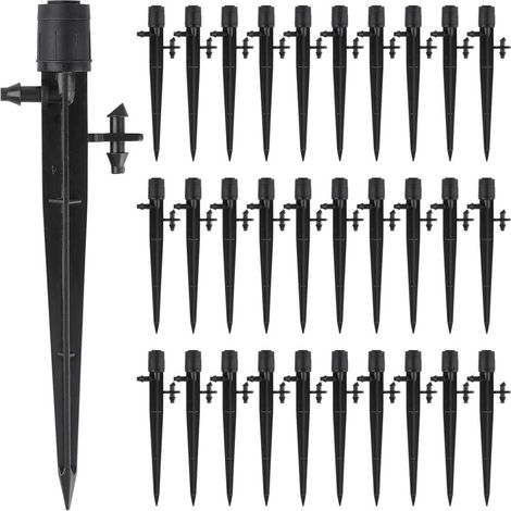 goutteurs réglables, micro-asperseurs 0-20 GPH, piquets, flux circulaire 360° (1/4 pouce)