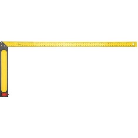 Vorel 18501 - Quadrato de quadrato di prova con supporto, 350 mm, ideale per misure di precisione in carpenteria e de progetti di costruzione.