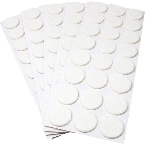 Adsamm® / 120 x feltrini autoadesivi/Bianco/ø 28 mm/Rotondo/piedini per mobili in feltro da 3.5 mm di spessore/pad protettivi per arredi (1/5)