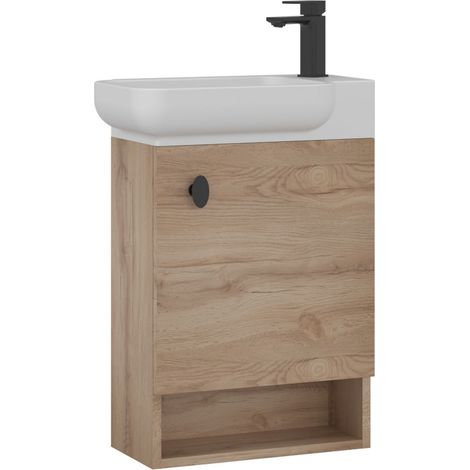 Waschtischunterschrank "Begonya 55" – 53 x 33 x 75 cm – Eiche (1/3)