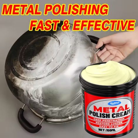 Metallpolierpaste, multifunktionaler Küchenreiniger für Edelstahlkochgeschirr, Rostentferner, Fleckenentferner, Poliermittel, Reiniger für schwarzen Schmutz. (1/5)