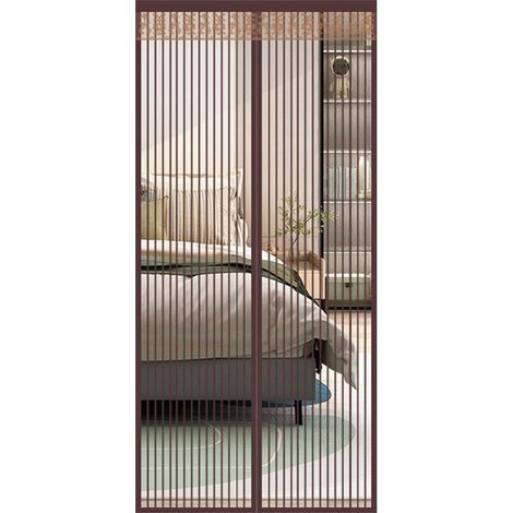 Moustiquaire Porte Fenêtre Magnétique 120x220cm Rideau Porte Anti Mouche Insecte Moustiquaire Aimantée Bande Adhésive Fermeture Automatique Maille Très Fine Installation Facile sans Perçage (1/4)