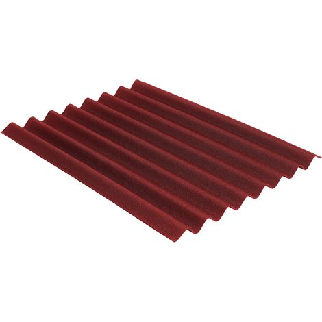 Onduline Bitumenwellplatte Easyline 100 x 76 cm 2,6 mm rot Dachpappe & Bitumen