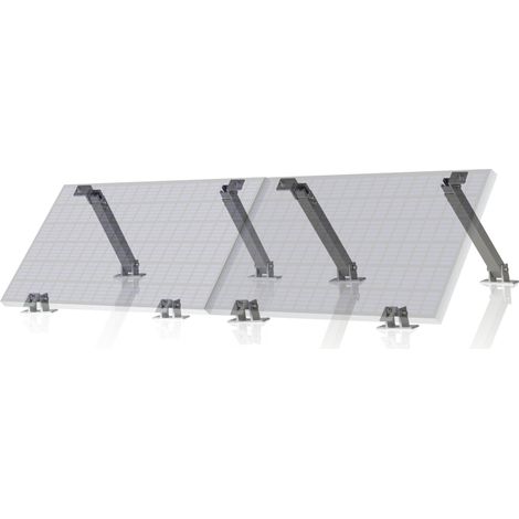 Zelsius Universal Solarmodul Halterung, verstellbarer Winkel, Aluminium Montageset für zwei Panele