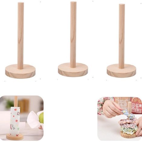 Étagère de rangement 3 pièces étagère pour élastiques à cheveux étagère pour papier toilette étagère pour film alimentaire (marron, 208cm) (1/5)