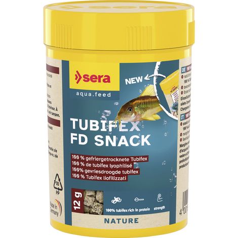 Sera Fischfutter Tubifex FD Snack 100 ml Gefriergetrocknet