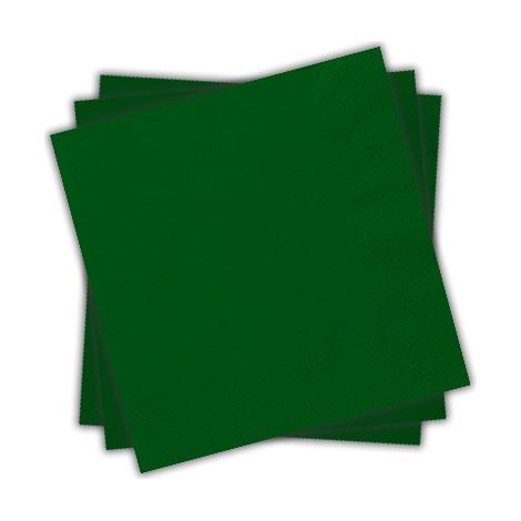 Tovaglioli a 3 veli, 20 pezzi, verdi (Verde Bottiglia) (1/2)
