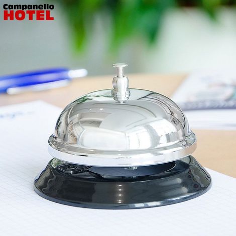 Cloche De Réception D'hôtel Polie 9x7 Cm Acier Base Antidérapante (1/3)