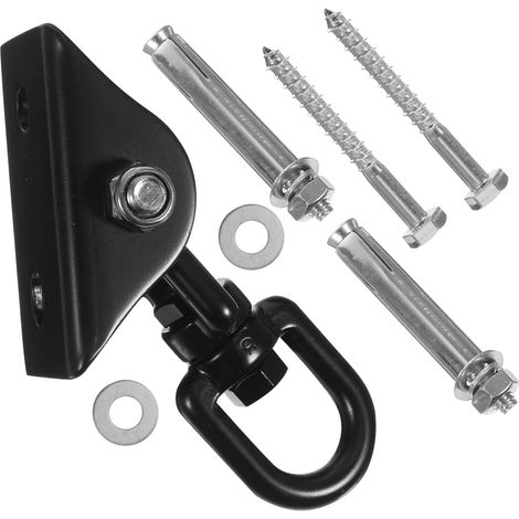 Fixation pour Chaise Hamac Suspendue 1 Set en Fer Noir (1/5)