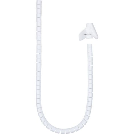Nanocable Organisateur de câbles flexibles de 25 mm, blanc, 1 m (1/2)