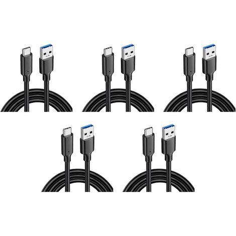 5x USB 3.2 10 Gbit/s Typ-C-Kabel, USB-A auf Typ-C 3.2 Datenübertragung, USB-C-SSD-Festplattenkabel, PD 60 W 3 A, Schnellladefunktion 3.0, 1 m (1/5)