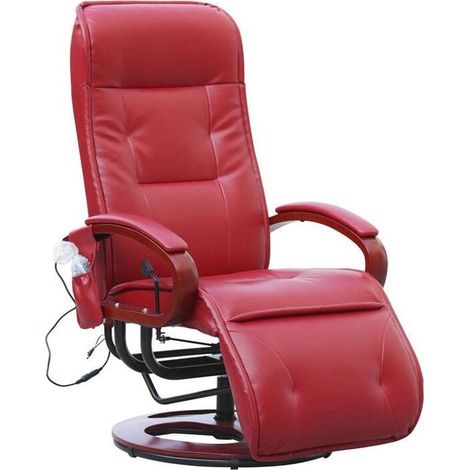 Fauteuil Relax Massant Londres Rouge