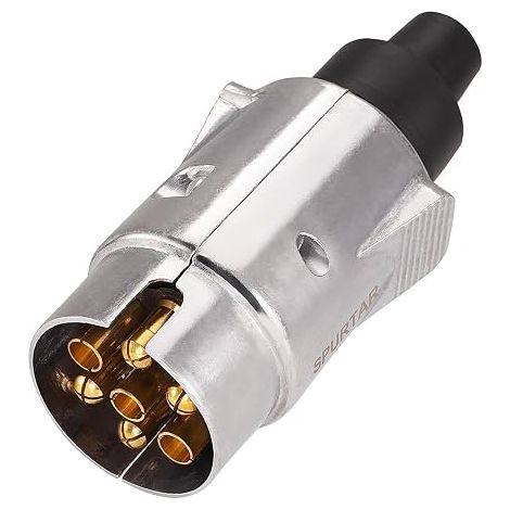 Prise Remorque 7 Broches,Adaptateur Prise Remorque Voiture Faisceau 7 Broches,7 Broches Alliage D'aluminium Étanche,Étanche Connecteur Prise Attelage Remorque,pour Caravane RV Voiture Bateau