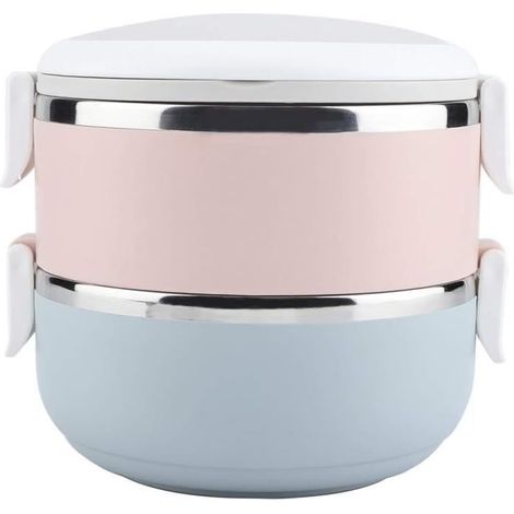 Bento Box, Bento Lunch Box, Lunch Box Bento Conteneur De Nourriture De Boîte à Bento En Acier Inoxydable Portable (2 Layers) (1/4)