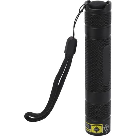 Lampe torche UV LED 365 nm en alliage d'aluminium, alimentée par batterie, largement utilisée pour la détection de scorpions et de résine d'urine animale. (1/5)