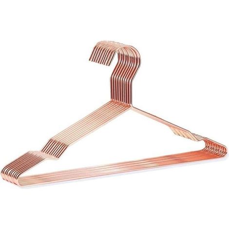 Bardusch - TCJMAY SARL-Lot 10 cintres métal inox or rose, fins, antidérapants, chemises, pantalons (1/4)