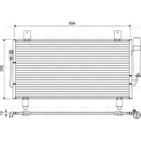 Condenseur, climatisation Valeo 822599 MITSUBISHI 7812A218 7812A220 7812A394