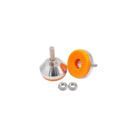 2 niveladores ajustables para patas de muebles M10 de alta resistencia, con base grande de 60 mm para bancos de trabajo, maquinaria, armarios y aplicaciones de alta resistencia - Crezuo
